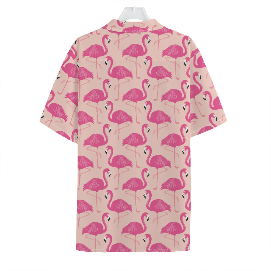 Pink Flamingo Pattern Print Hawaiian Shirt