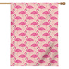 Pink Flamingo Pattern Print House Flag