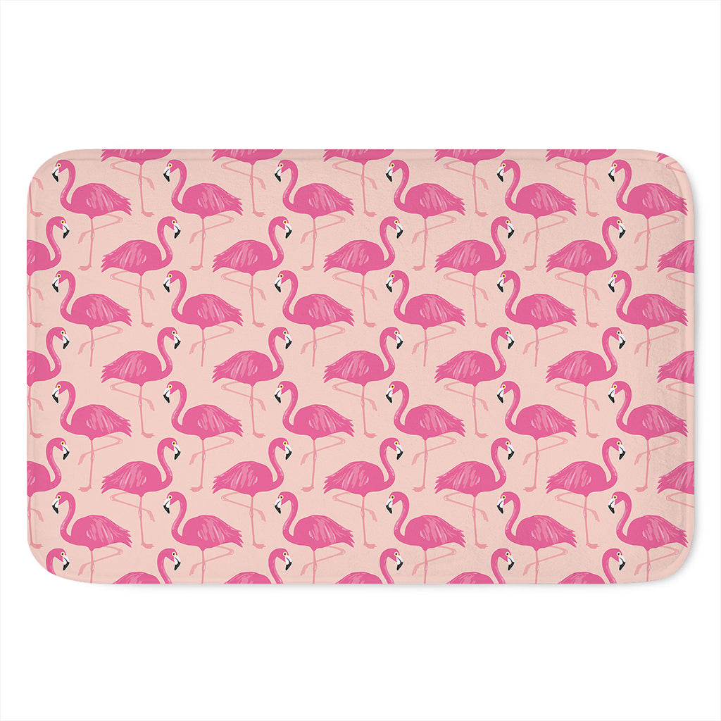 Pink Flamingo Pattern Print Indoor Door Mat