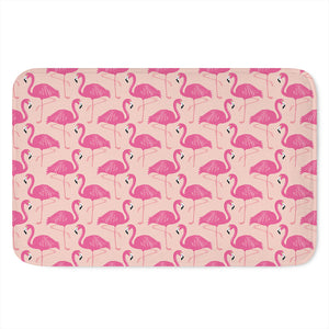 Pink Flamingo Pattern Print Indoor Door Mat