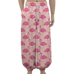 Pink Flamingo Pattern Print Lantern Pants