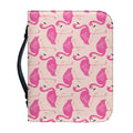 Pink Flamingo Pattern Print Leather Bible Cover