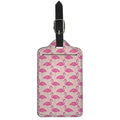Pink Flamingo Pattern Print Luggage Tag
