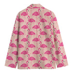 Pink Flamingo Pattern Print Men's Blazer