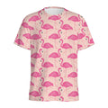 Pink Flamingo Pattern Print Men's Athletic T-Shirt