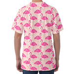 Pink Flamingo Pattern Print Men's Velvet T-Shirt