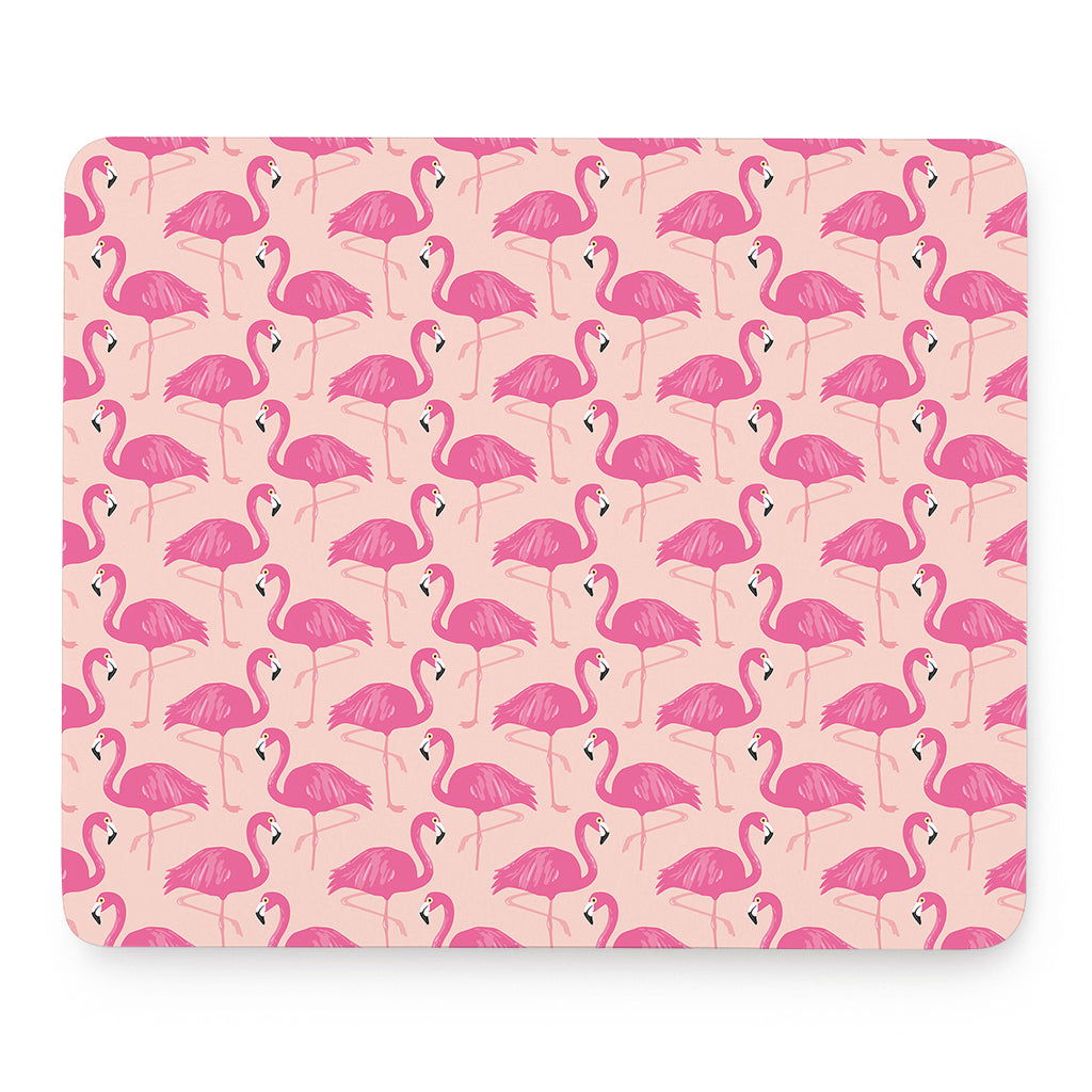 Pink Flamingo Pattern Print Mouse Pad