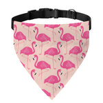 Pink Flamingo Pattern Print Over The Collar Dog Bandana