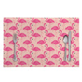 Pink Flamingo Pattern Print Placemat