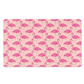 Pink Flamingo Pattern Print Polyester Doormat