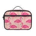 Pink Flamingo Pattern Print Portable Lunch Bag