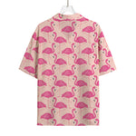 Pink Flamingo Pattern Print Rayon Hawaiian Shirt