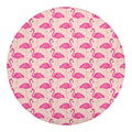Pink Flamingo Pattern Print Round Blanket