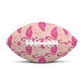 Pink Flamingo Pattern Print Rugby Ball