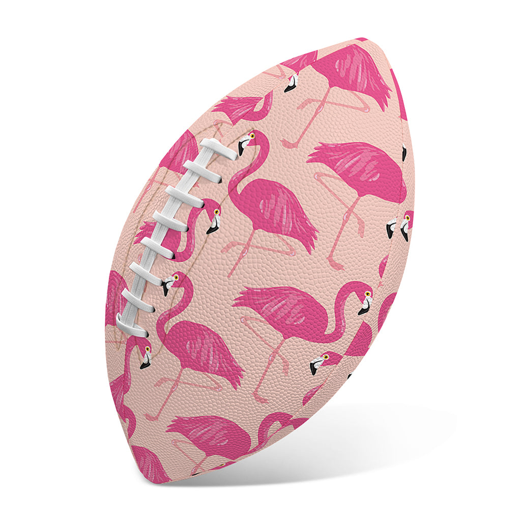 Pink Flamingo Pattern Print Rugby Ball