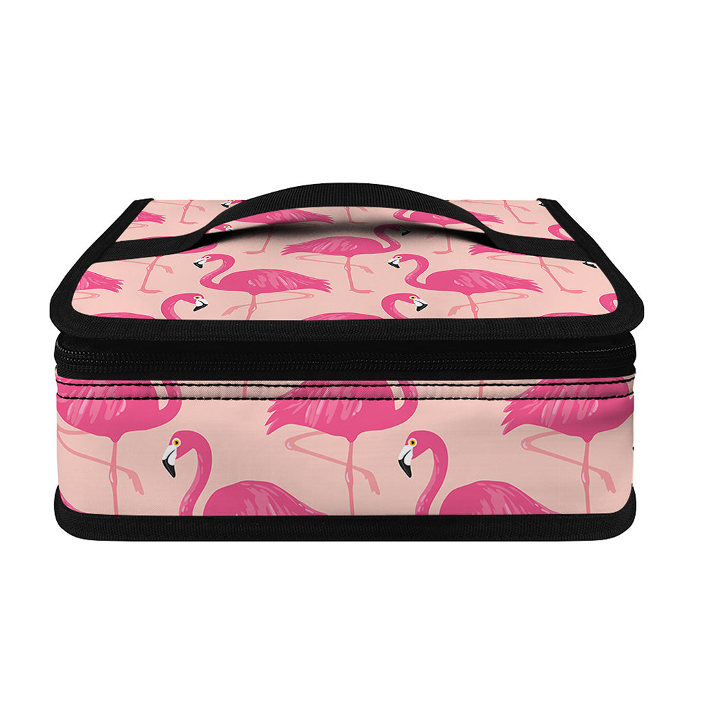 Pink Flamingo Pattern Print Small Lunch Bag