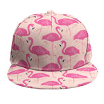 Pink Flamingo Pattern Print Snapback Cap