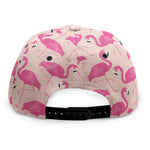 Pink Flamingo Pattern Print Snapback Cap