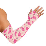 Pink Flamingo Pattern Print Sun Protection Arm Sleeves