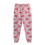 Pink Flamingo Pattern Print Sweatpants
