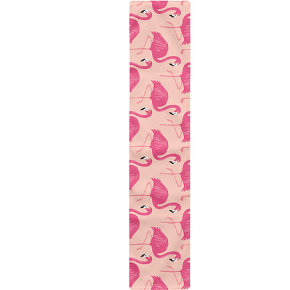 Pink Flamingo Pattern Print Table Runner