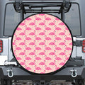 Pink Flamingo Pattern Print Tire Cover