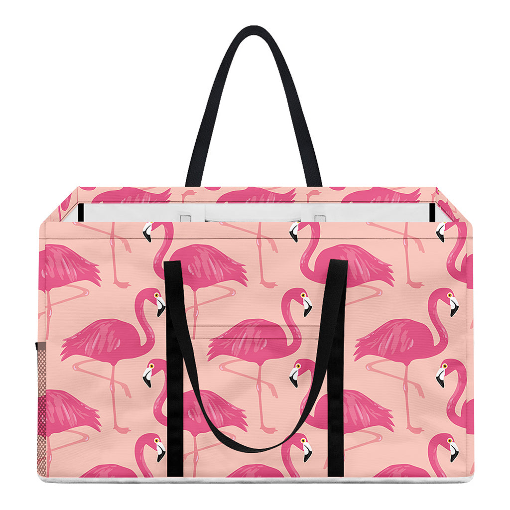 Pink Flamingo Pattern Print Utility Tote Bag