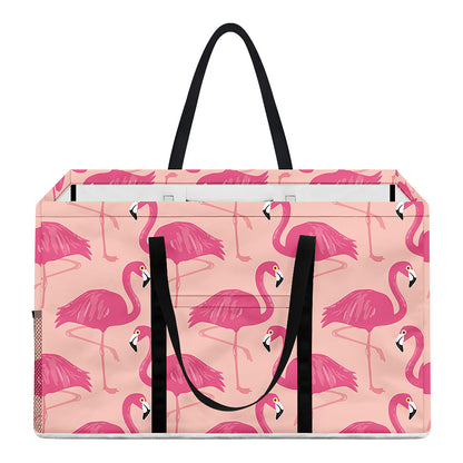 Pink Flamingo Pattern Print Utility Tote Bag