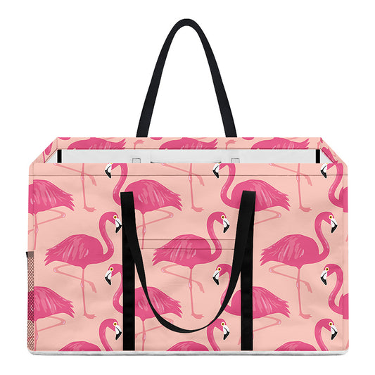 Pink Flamingo Pattern Print Utility Tote Bag