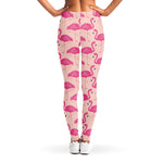 Pink Flamingo Pattern Print Women's Leggings