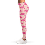 Pink Flamingo Pattern Print Women's Leggings