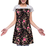 Pink Floral Flower Pattern Print Adjustable Apron