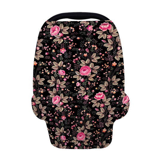 Pink Floral Flower Pattern Print Baby Seat Cover