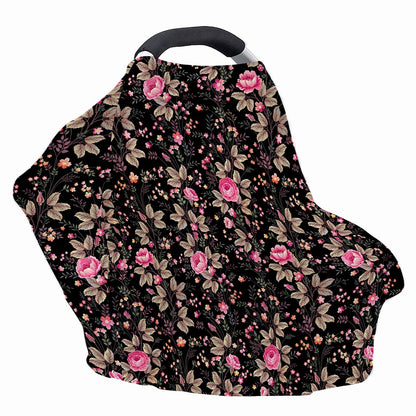Pink Floral Flower Pattern Print Baby Seat Cover