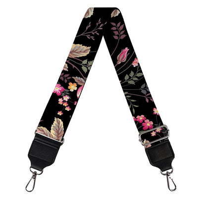 Pink Floral Flower Pattern Print Bag Strap