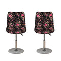 Pink Floral Flower Pattern Print Bar Stool Covers