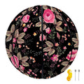 Pink Floral Flower Pattern Print Basketball