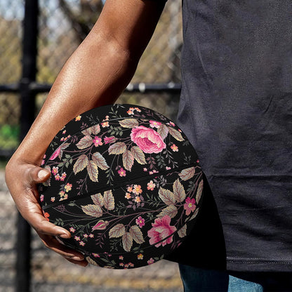 Pink Floral Flower Pattern Print Basketball