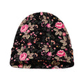 Pink Floral Flower Pattern Print Beanie