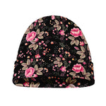 Pink Floral Flower Pattern Print Beanie
