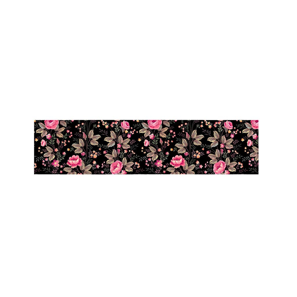 Pink Floral Flower Pattern Print Bed Runner