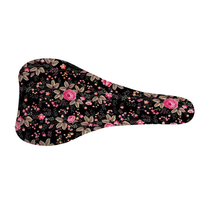 Pink Floral Flower Pattern Print Bicycle Seat Cover
