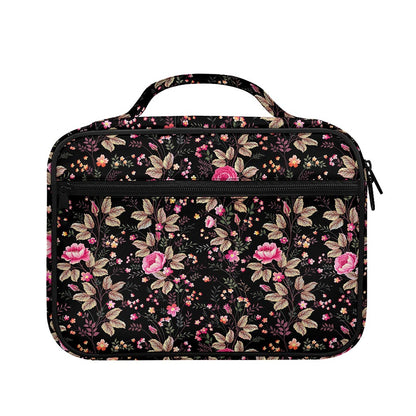 Pink Floral Flower Pattern Print Briefcase Bible Bag