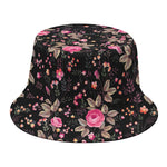 Pink Floral Flower Pattern Print Bucket Hat