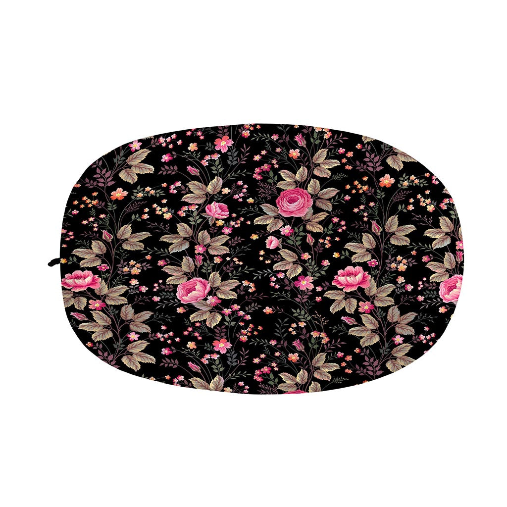 Pink Floral Flower Pattern Print Car Side Mirror Covers