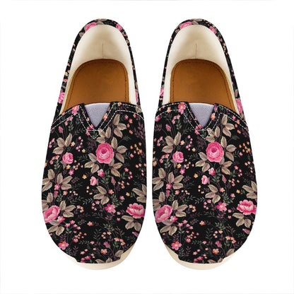 Pink Floral Flower Pattern Print Casual Shoes