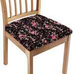 Pink Floral Flower Pattern Print Chair Cushion Cover
