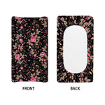 Pink Floral Flower Pattern Print Changing Pad Cover