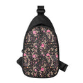 Pink Floral Flower Pattern Print Sling Bag