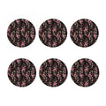 Pink Floral Flower Pattern Print Coaster Set
